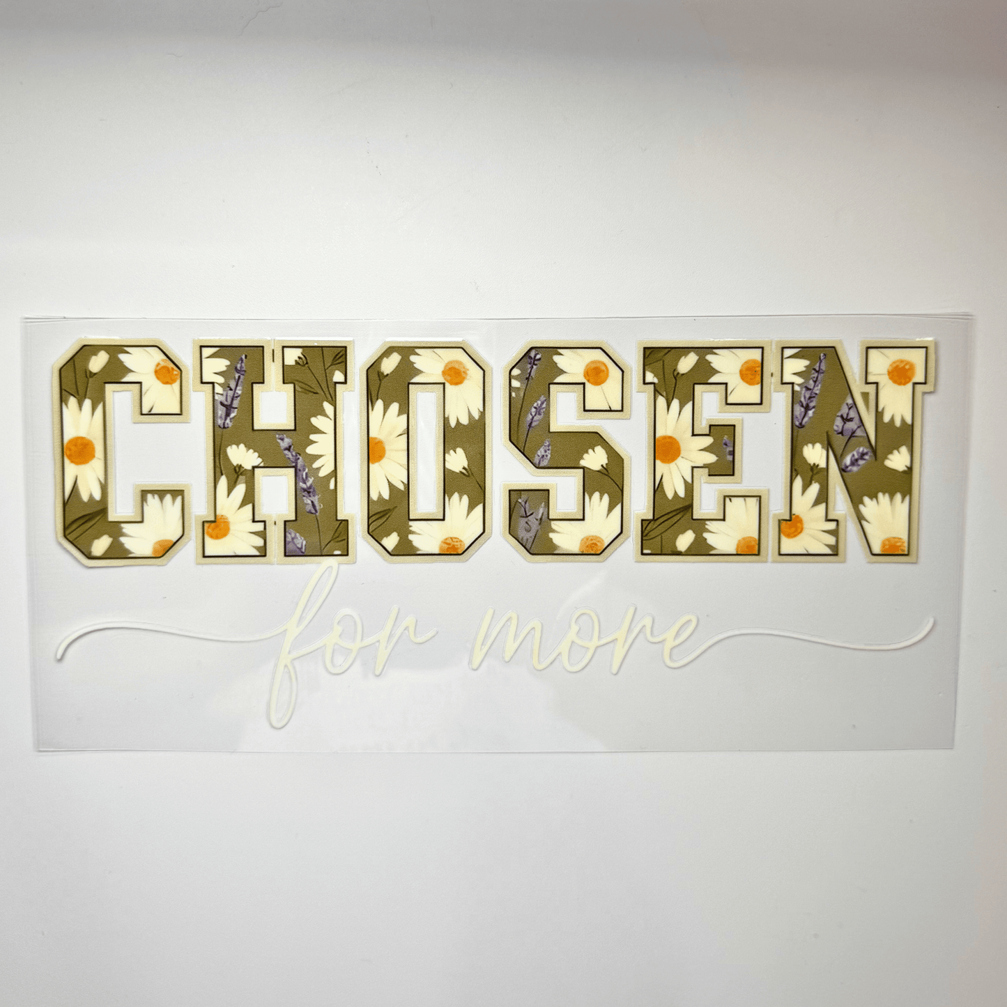 Creative Butterfly Chosen For More inspirational quote art print featuring elegant typography on a white background.