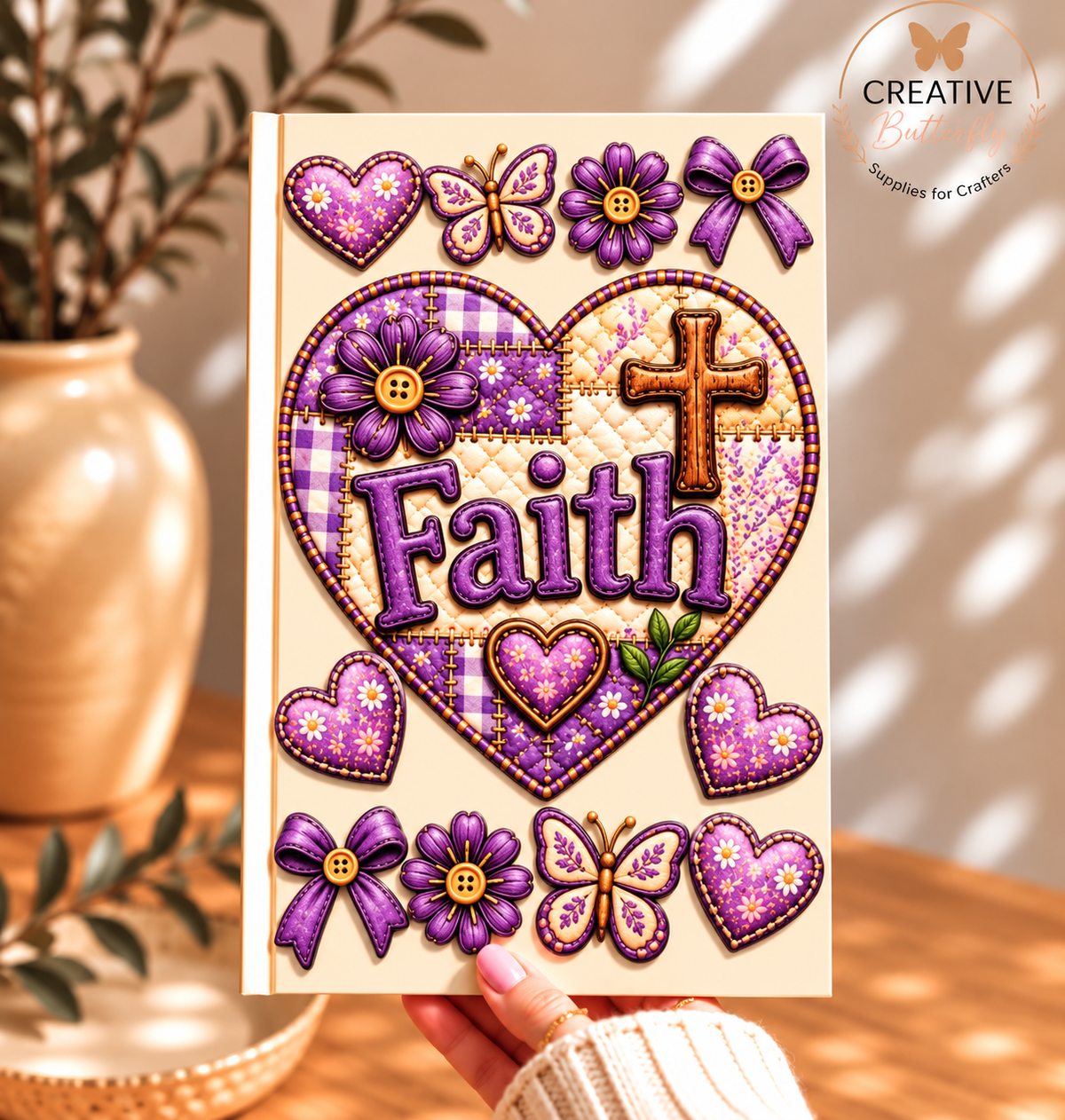 A5: Quilted Purple Faith