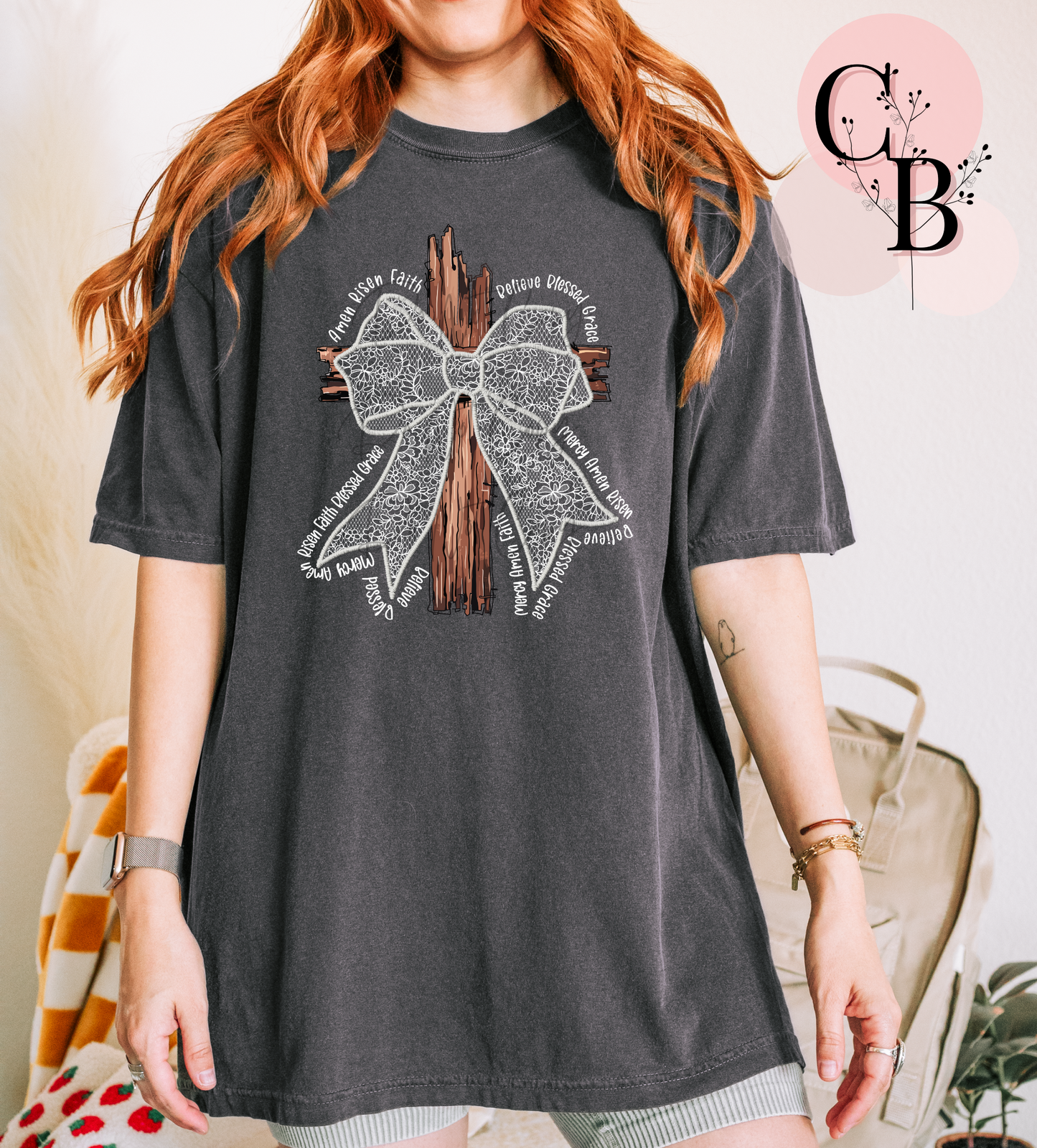 White Bow Cross - Creative Butterfly