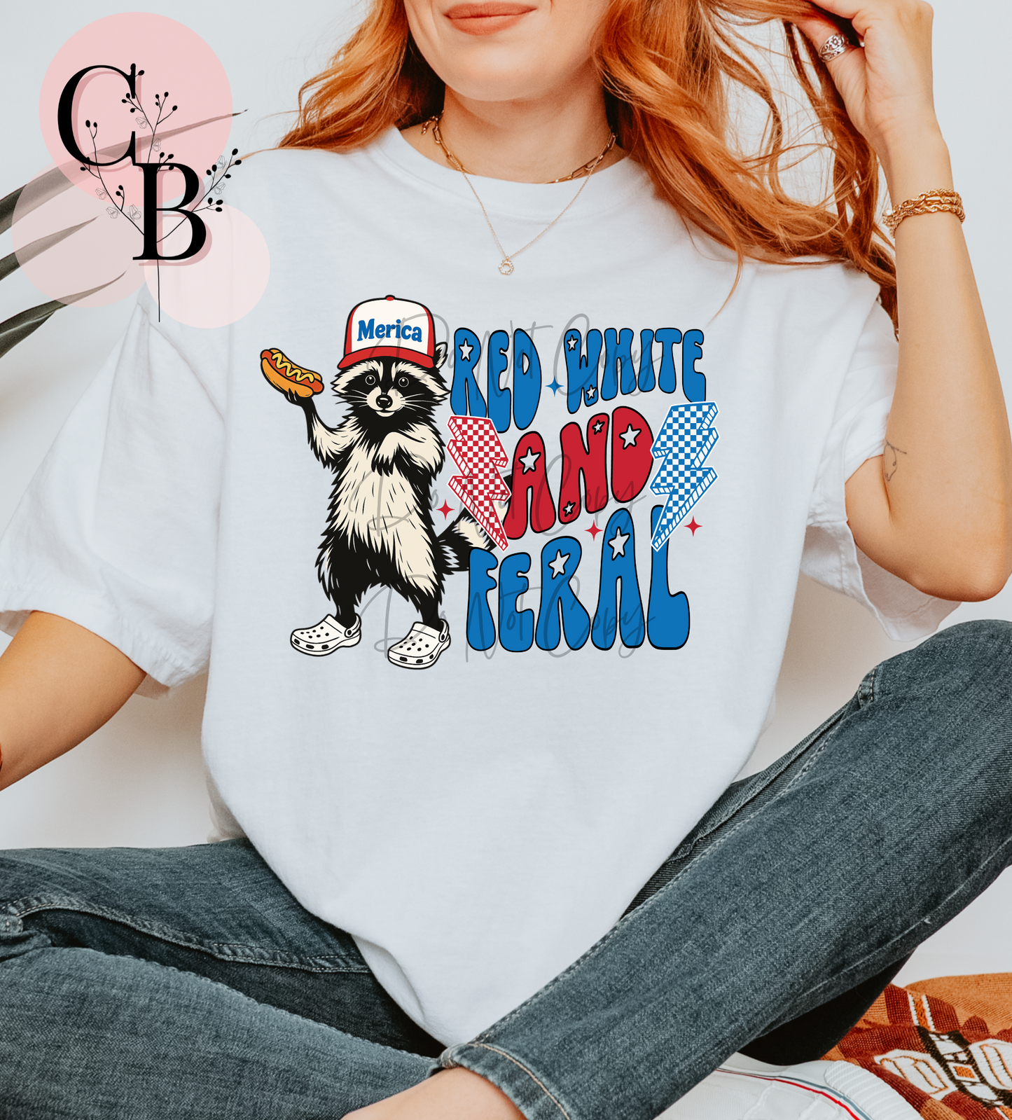 Red, white, and feral themed artwork by Creative Butterfly featuring bold, abstract designs on a vibrant canvas.