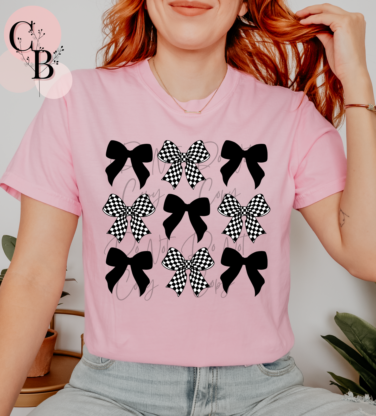 Checker Bow Coquette