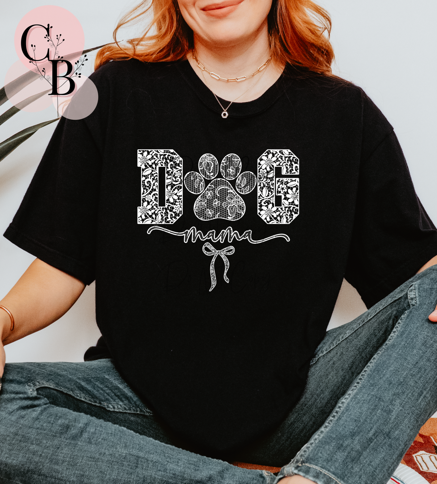 Dog Mama Laced (White) - Creative Butterfly