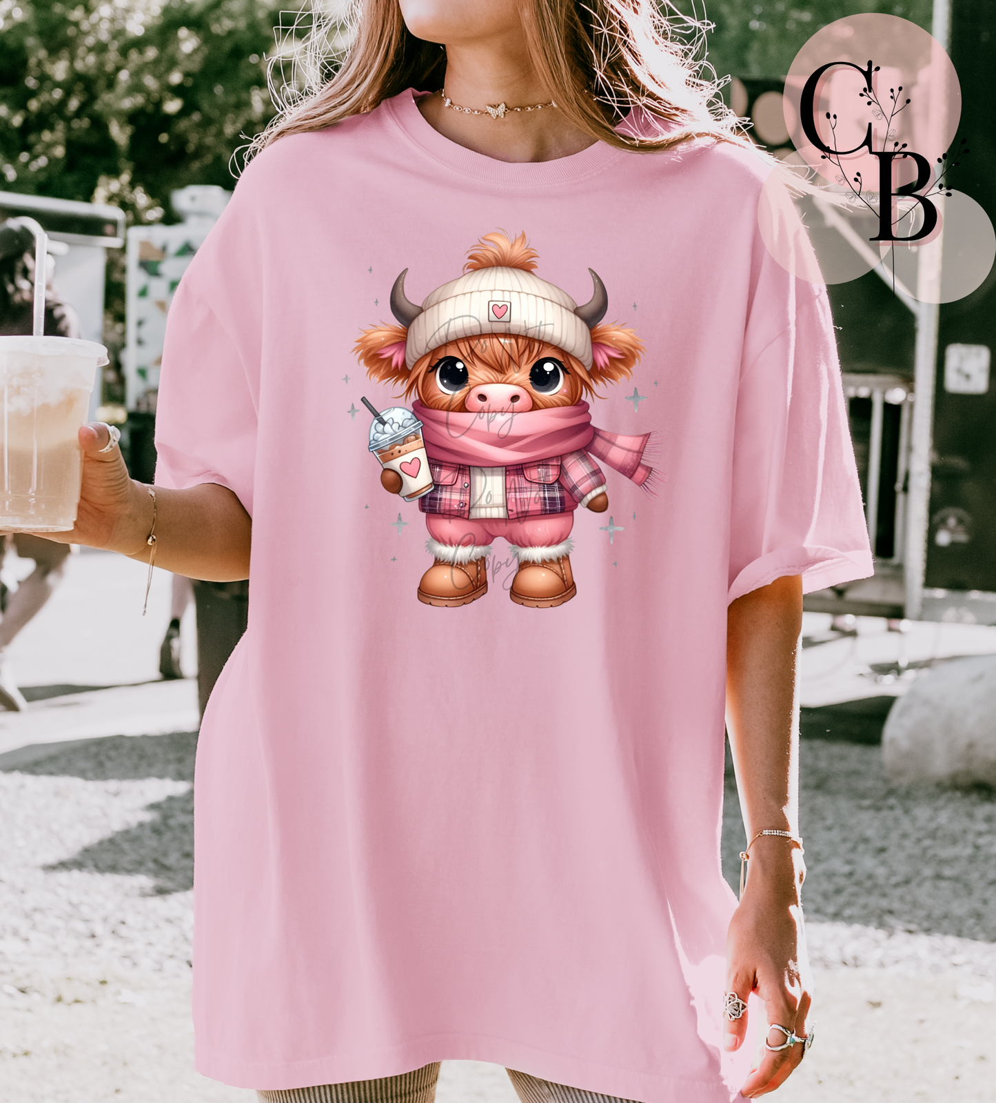 Pink Coffee Cow - Creative Butterfly