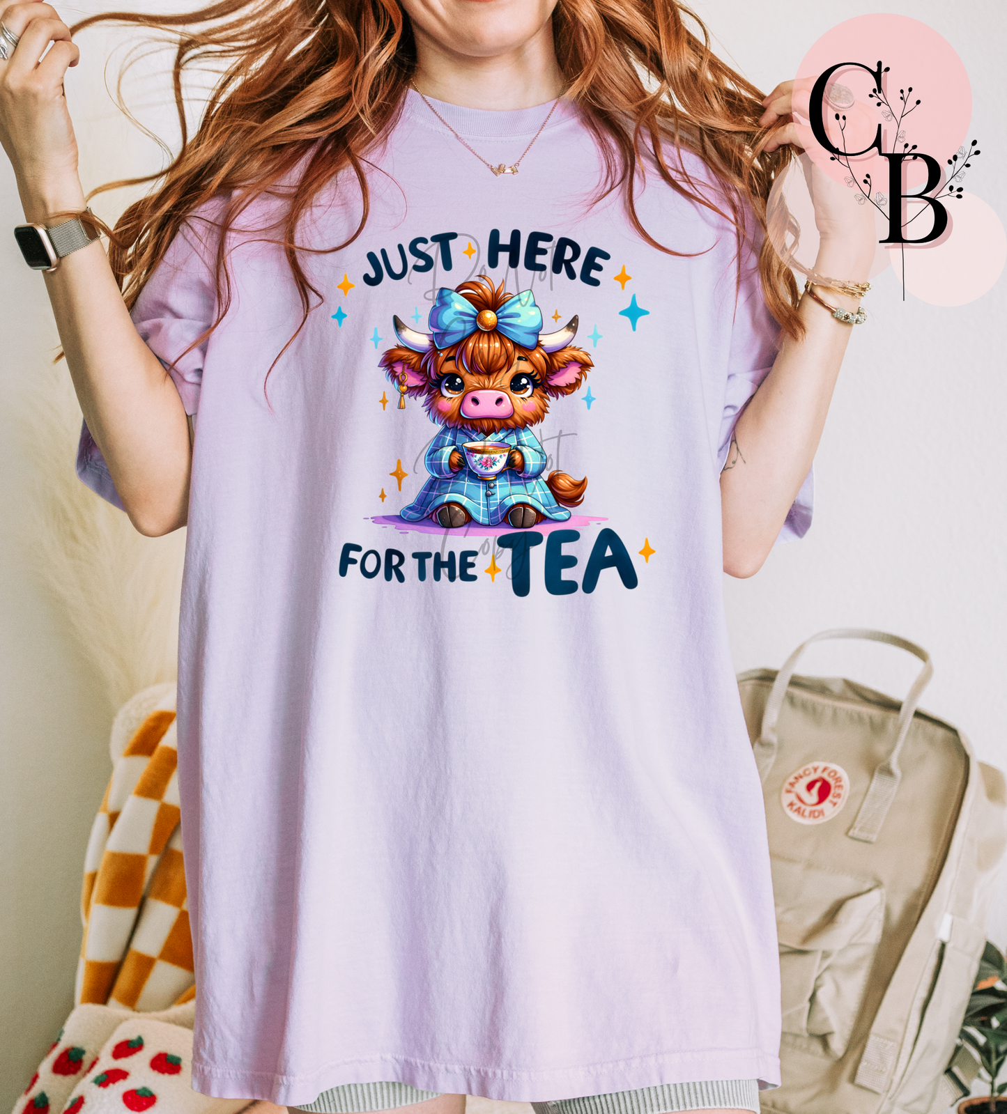 Just Here For The Tea Cow - Creative Butterfly