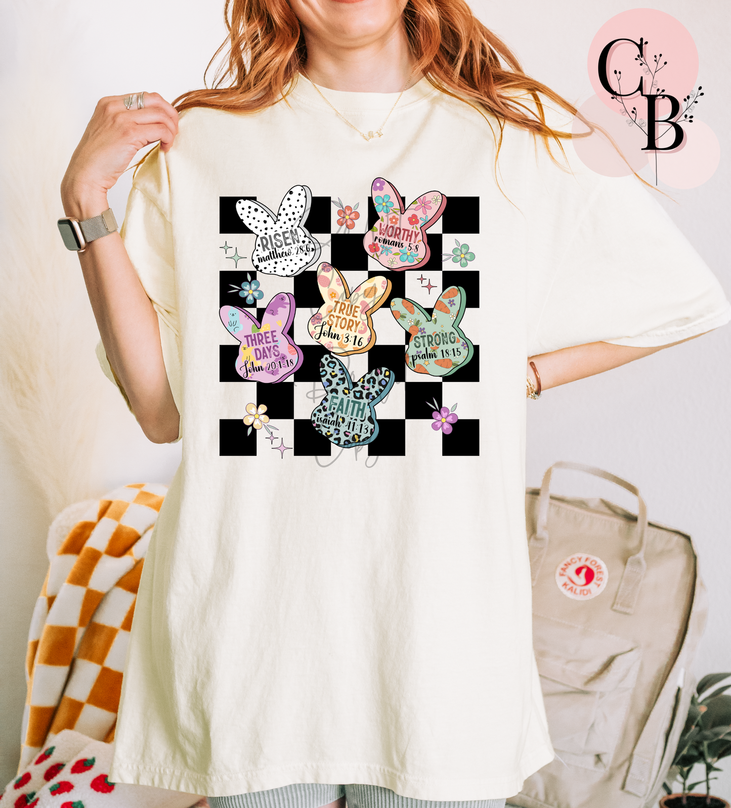 Black Checker Bunnies - Creative Butterfly