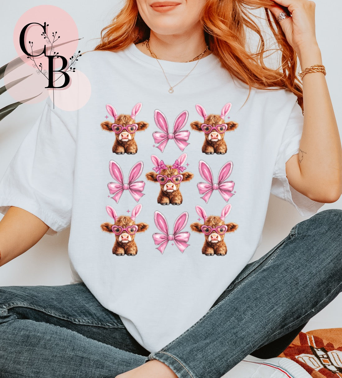 Pink Easter Cow - Creative Butterfly