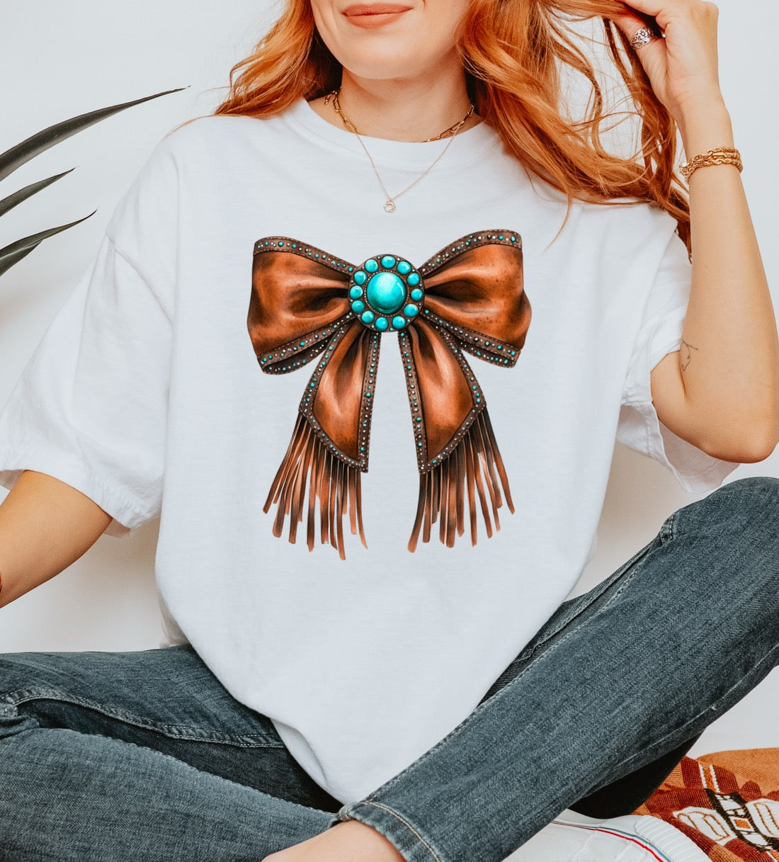 Western Leather Bow - Creative Butterfly