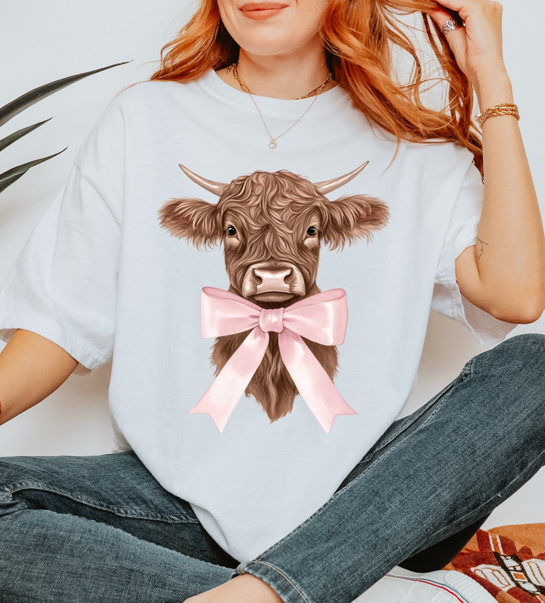 Pink Bow Cow - Creative Butterfly