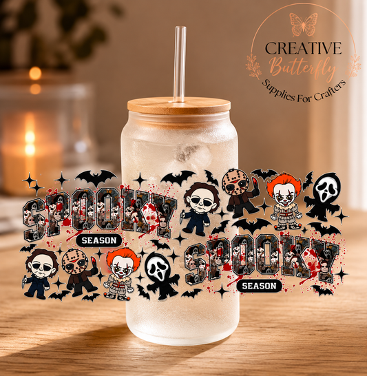 Creative Butterfly Spooky Halloween-themed decoration with eerie design and vibrant colors, perfect for festive Halloween displays.