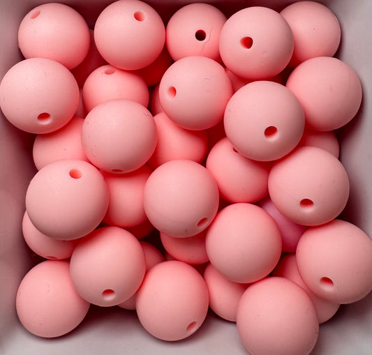 Cotton Candy Blush - 16 mm Silicone Beads