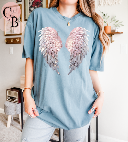 Pink to Silver Wings