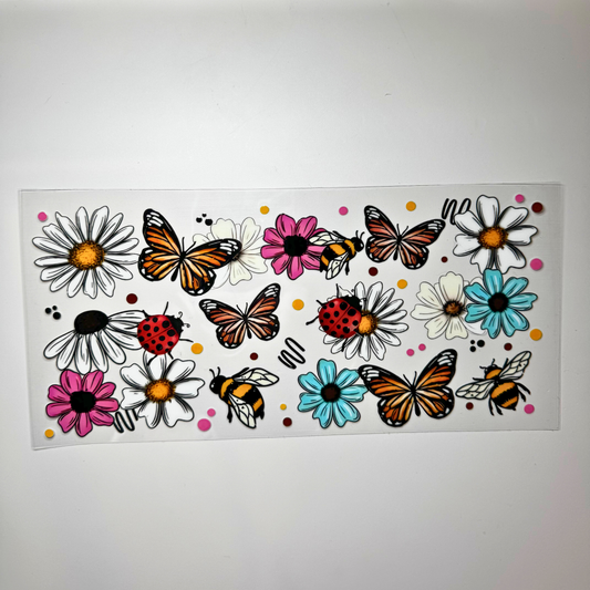 Creative Butterfly Daisy Garden with colorful, blooming daisies arranged in a lush garden scene
