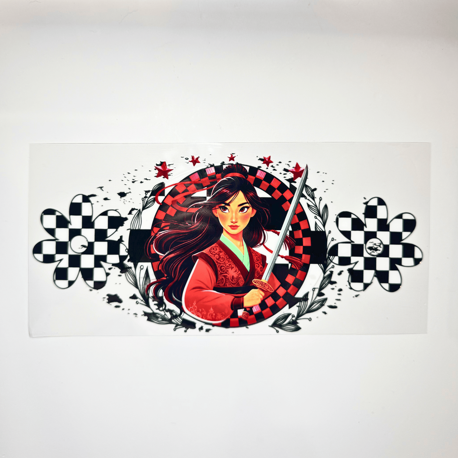 Creative Butterfly Mulan figure, detailed Asian-inspired character with traditional costume and flowing hair, on a decorative base.