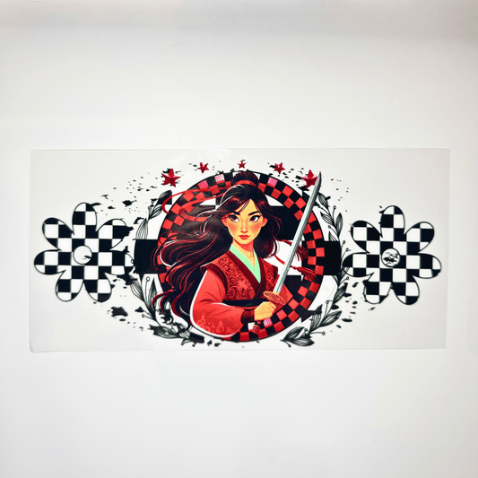 Creative Butterfly Mulan figure, detailed Asian-inspired character with traditional costume and flowing hair, on a decorative base.