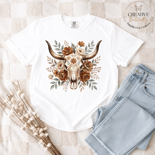 Autumn Bloom Skull