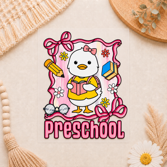 Pink Duck School Grade Kids DTF Transfers