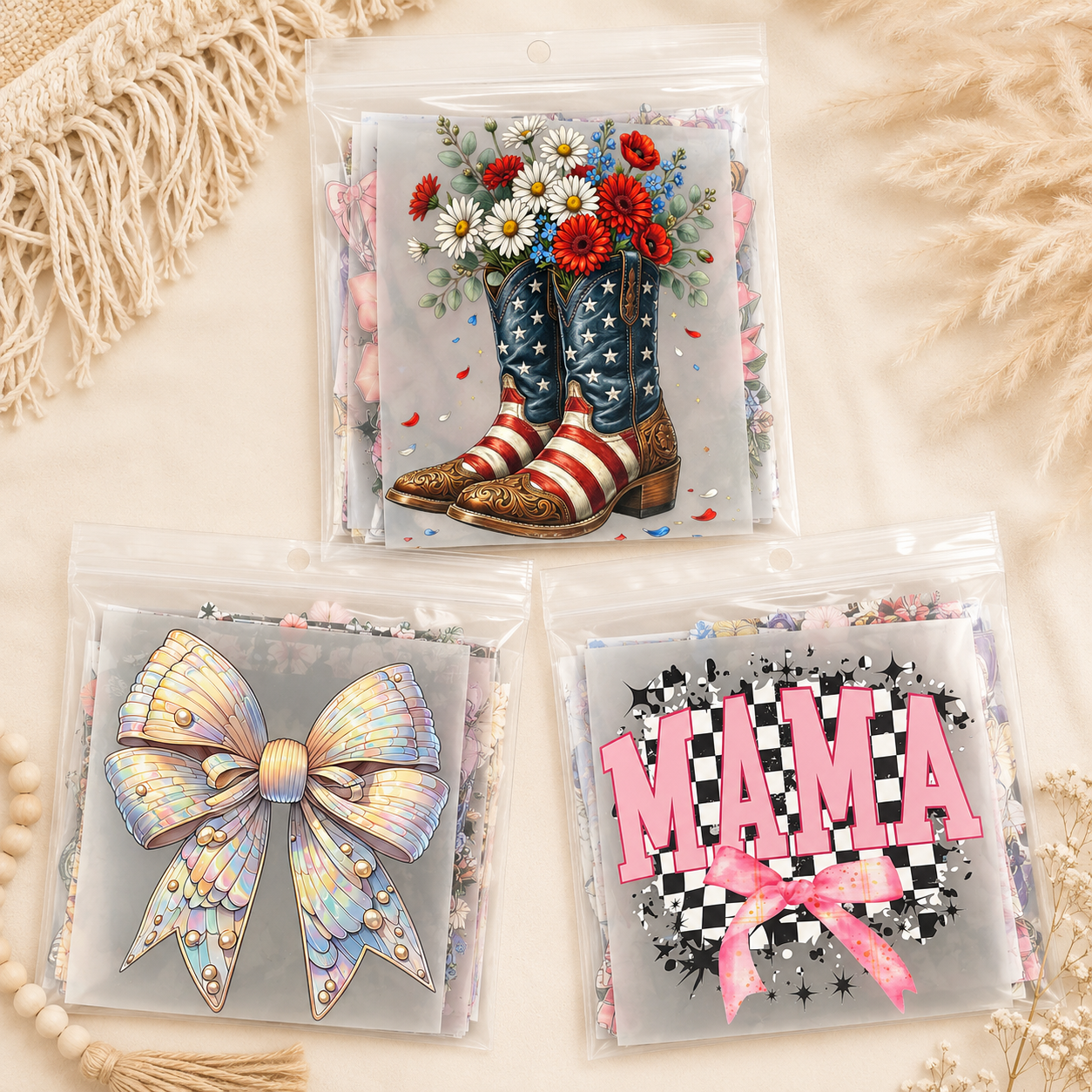 Creative Butterfly transfer bundle featuring colorful fabric transfers and design tools on a white background.