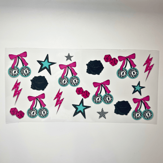 Creative Butterfly Pink Rebel Vibes artwork featuring vibrant pink colors and bold design elements.