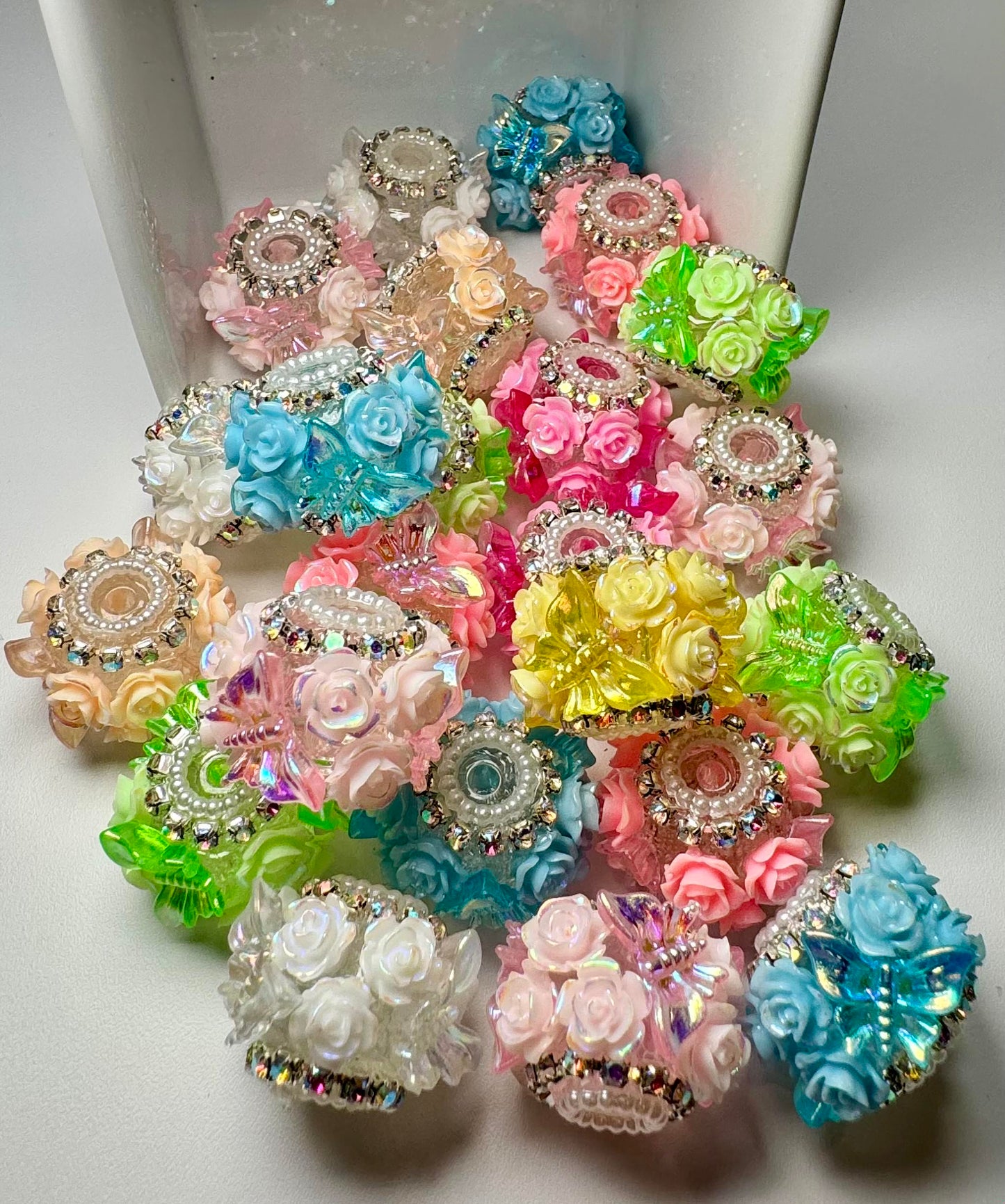 Butterfly Rose Garden Beads