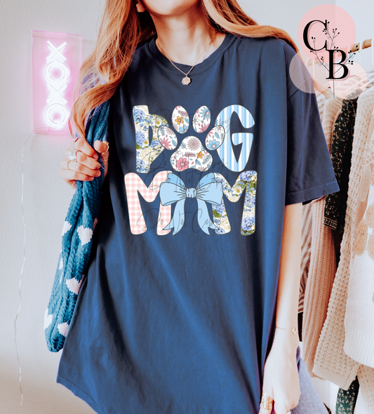 Dog Mama Pattern Bow
