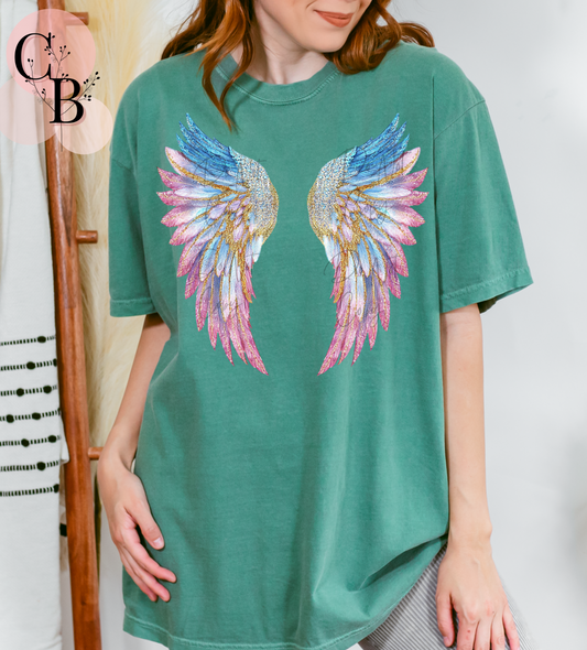 Blue and Pink Hombre Wings