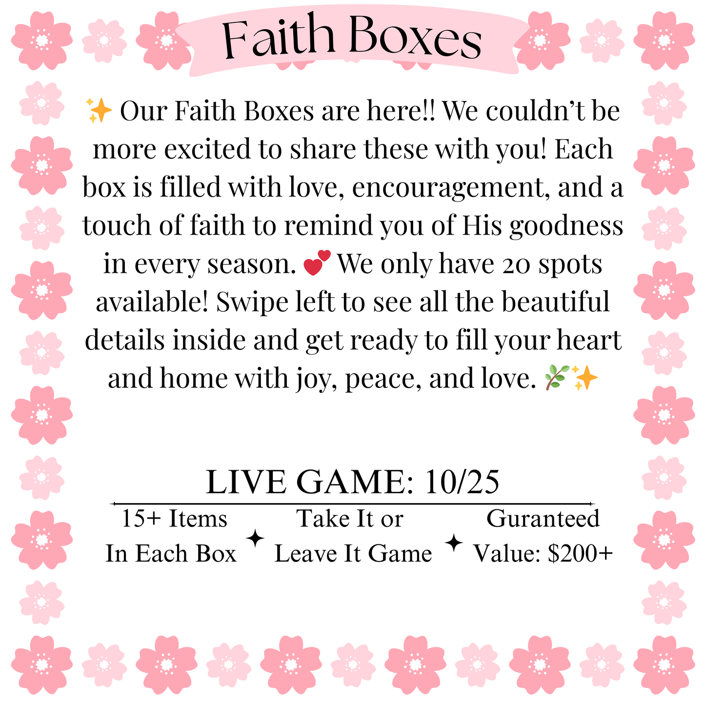 Faith Boxes