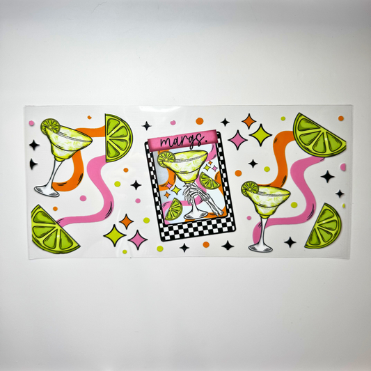 Creative Butterfly Margs art piece featuring colorful, abstract butterfly design on a vibrant background.