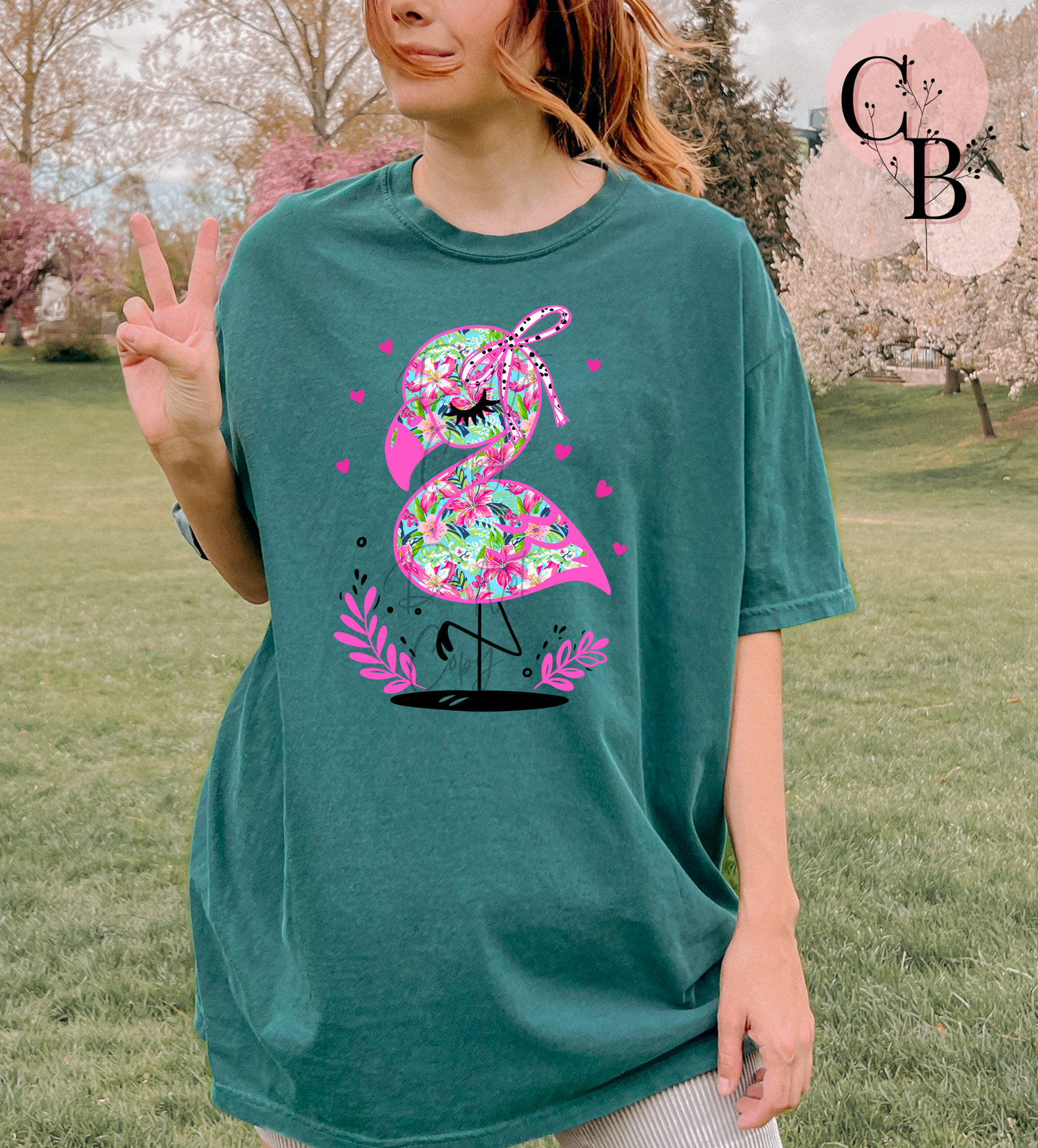 Floral Flamingo