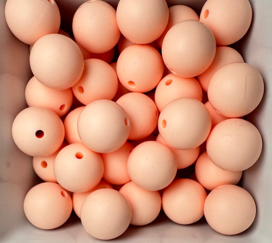 Peach Glow - 16mm Silicone Beads