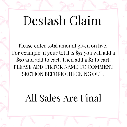 Tik Tok Destash Claim