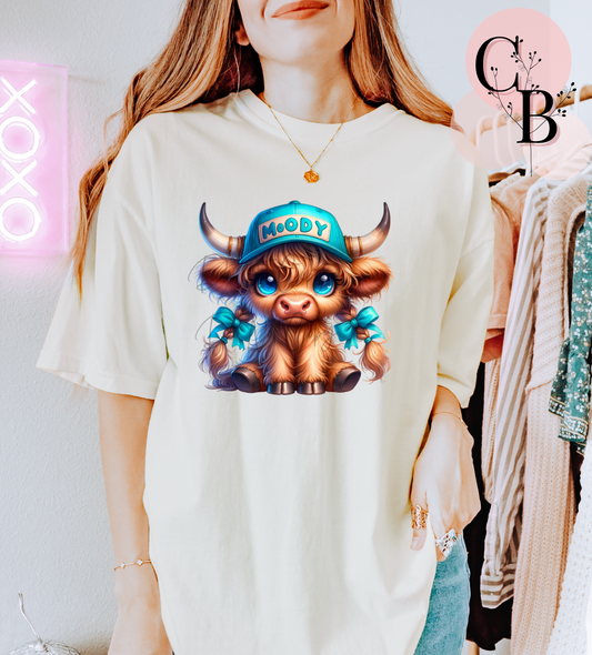 Teal Moody Cow