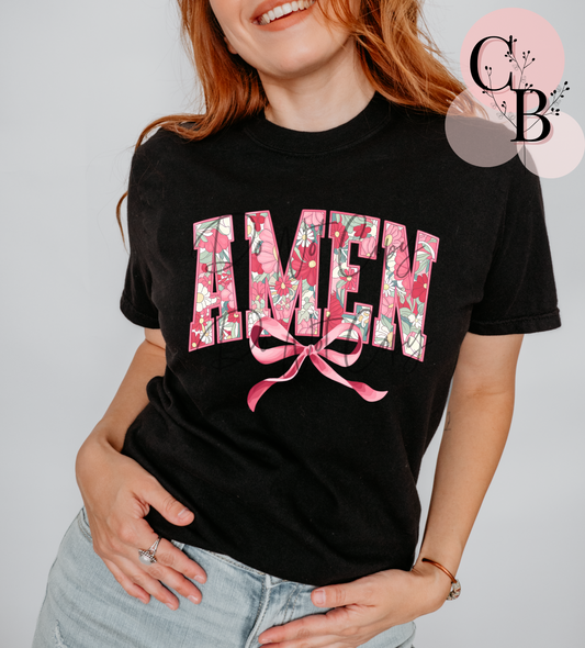 Pink Amen Bow