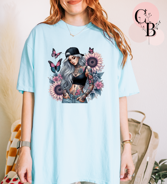Colorful Butterfly Girl