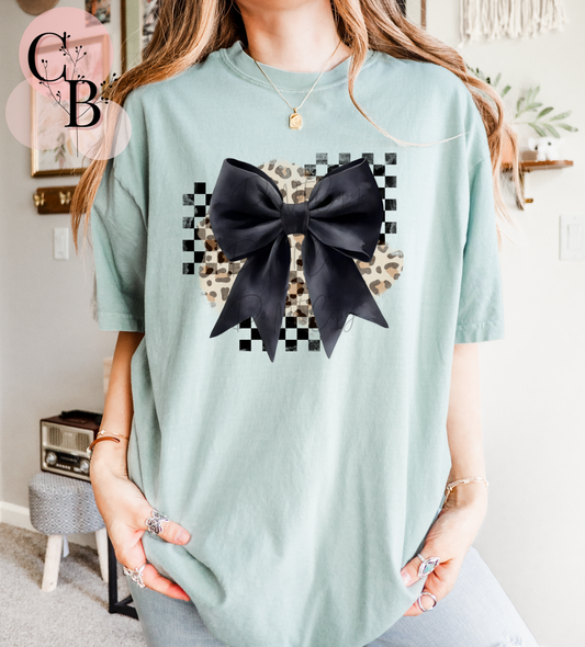 Checkered Cheetah Bow