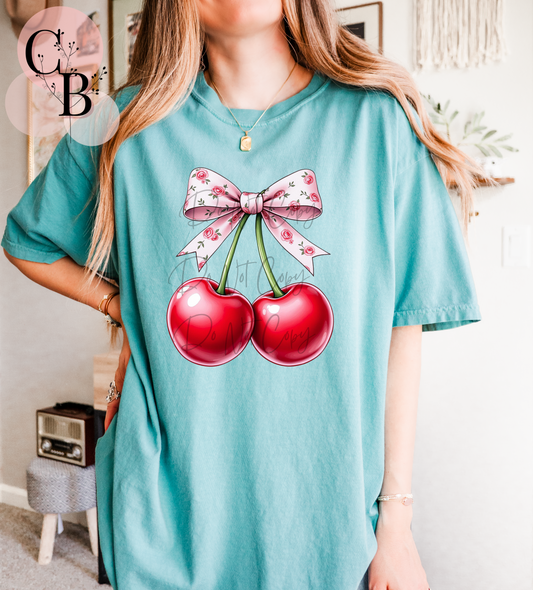 Rose Cherry Bow