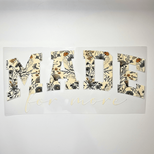 Creative Butterfly Made For More motivational poster with inspiring quote and vibrant colorful background.