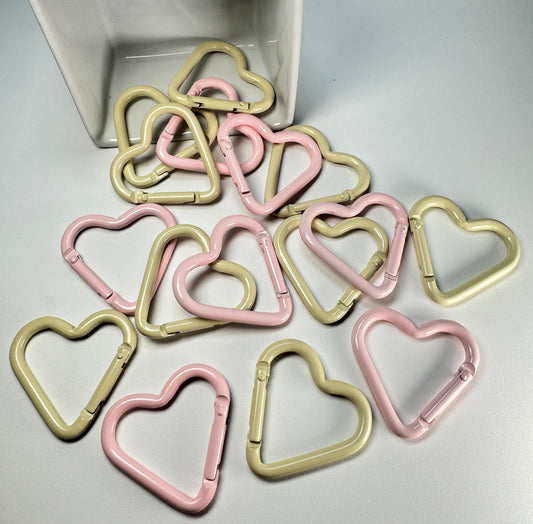 Neutral Heart Clips