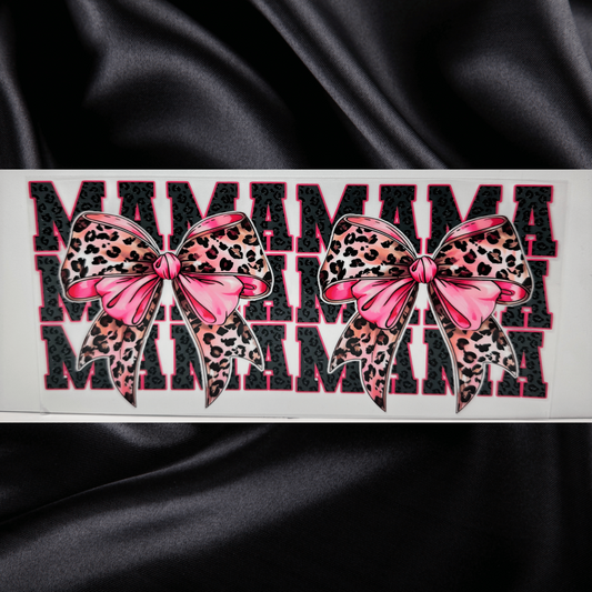 Pink Leopard Mama Bow