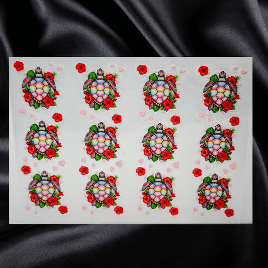 Rainbow Turtle & Hibiscus